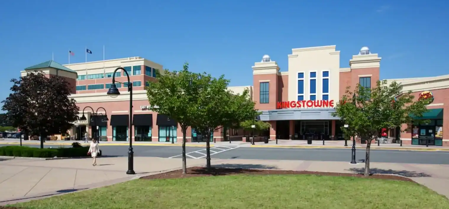Kingstowne Towne Center shopping district in Alexandria Virginia near homes served by Integrity HVAC