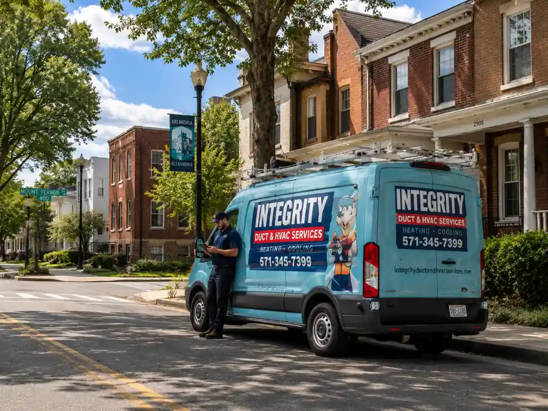 Integrity Duct and HVAC Services van serving homes in Arlandria Alexandria VA