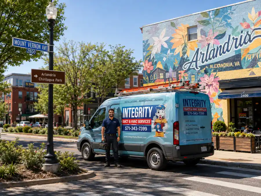 HVAC Arlandria VA service van near Mount Vernon Avenue for Integrity Duct & HVAC Services