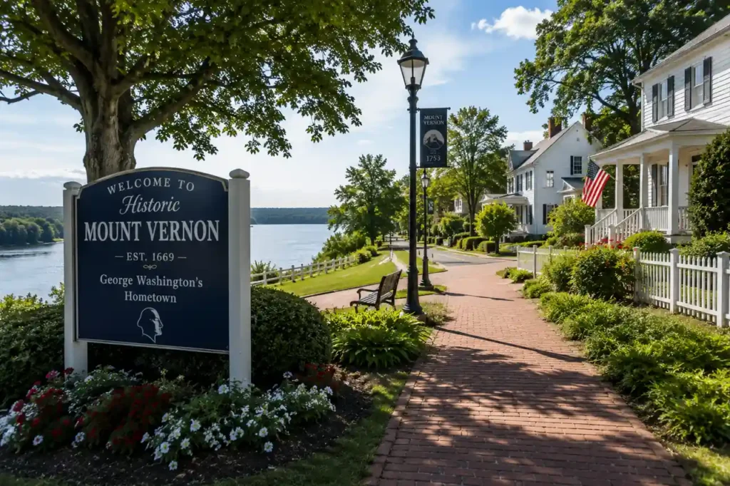 Historic Mount Vernon Alexandria VA | Scenic waterfront neighborhood with traditional homes near the George Washington Memorial Parkway