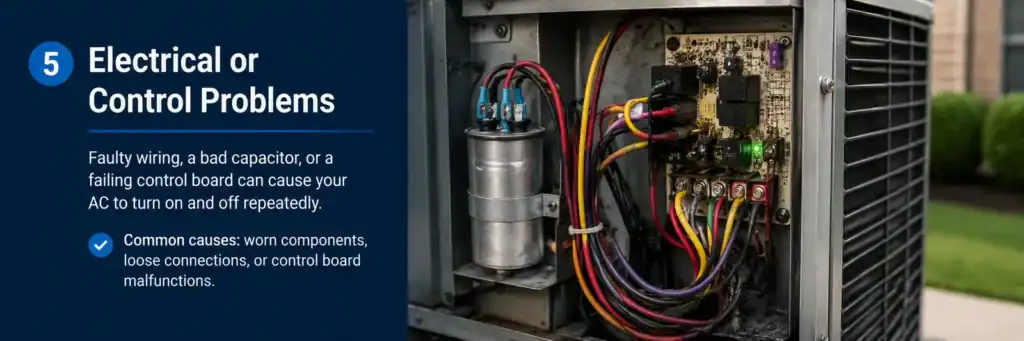 Electrical or control problems causing AC short cycling in Groveton Alexandria VA