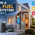 Dual fuel HVAC system in Alexandria VA showing heat pump and gas furnace heating
