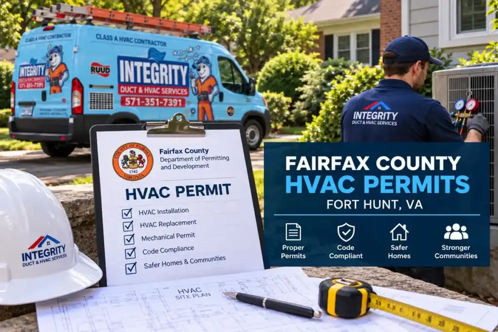 Integrity Duct & HVAC Services handling Fairfax County HVAC permitting for a Fort Hunt, VA home