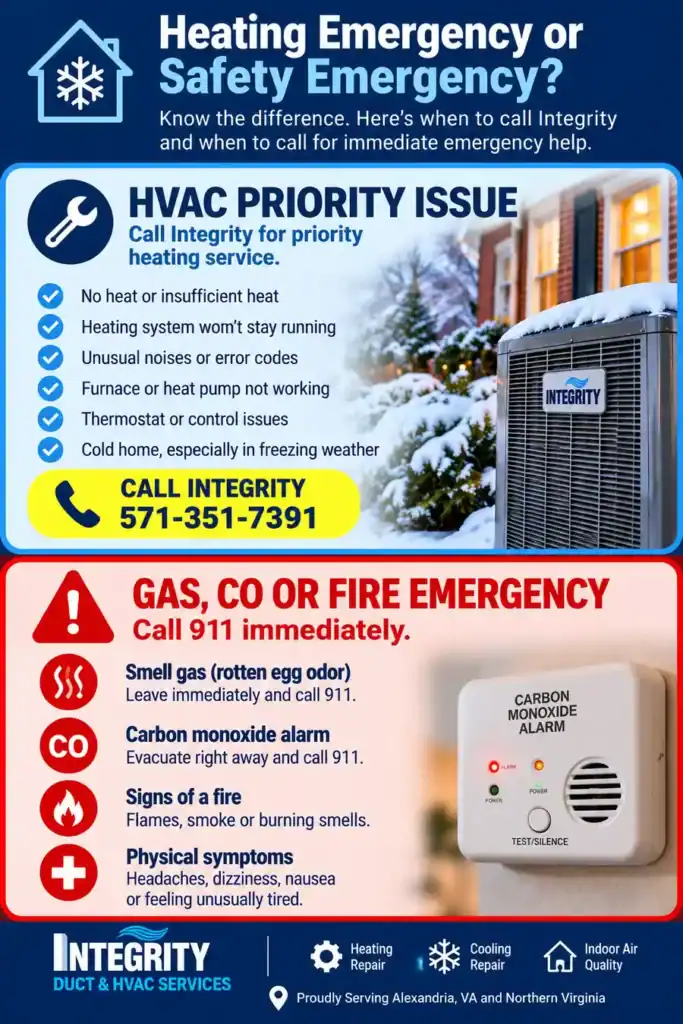 Heating emergency safety guidance for Alexandria homeowners